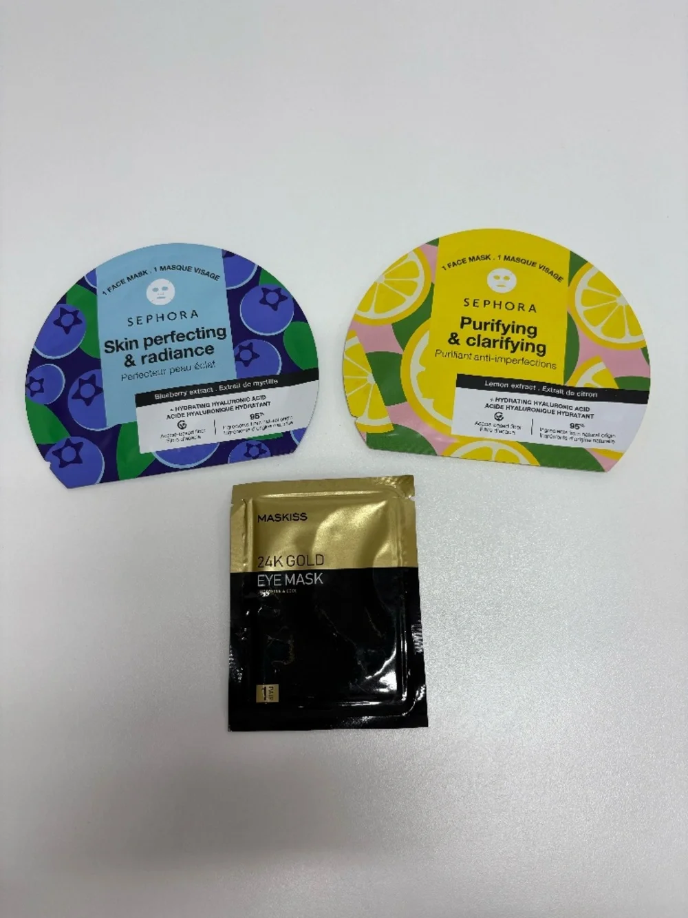 3 Masks - 1 Maskiss Eye Mask - 2 Sephora Face Mask - NEW. - Picture 1 of 12